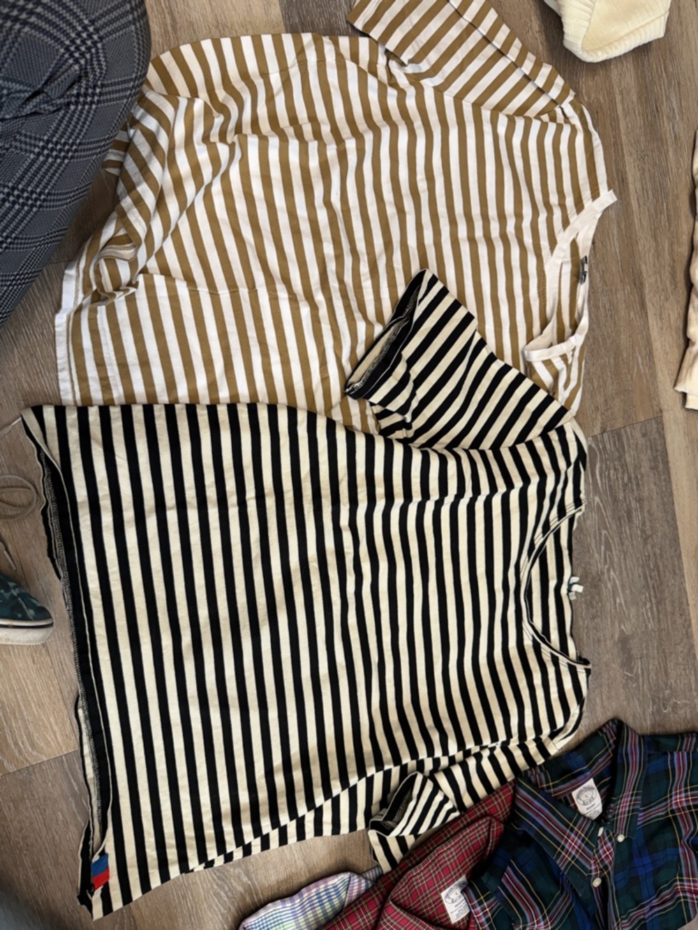 KULE Black & Cream Striped Tee